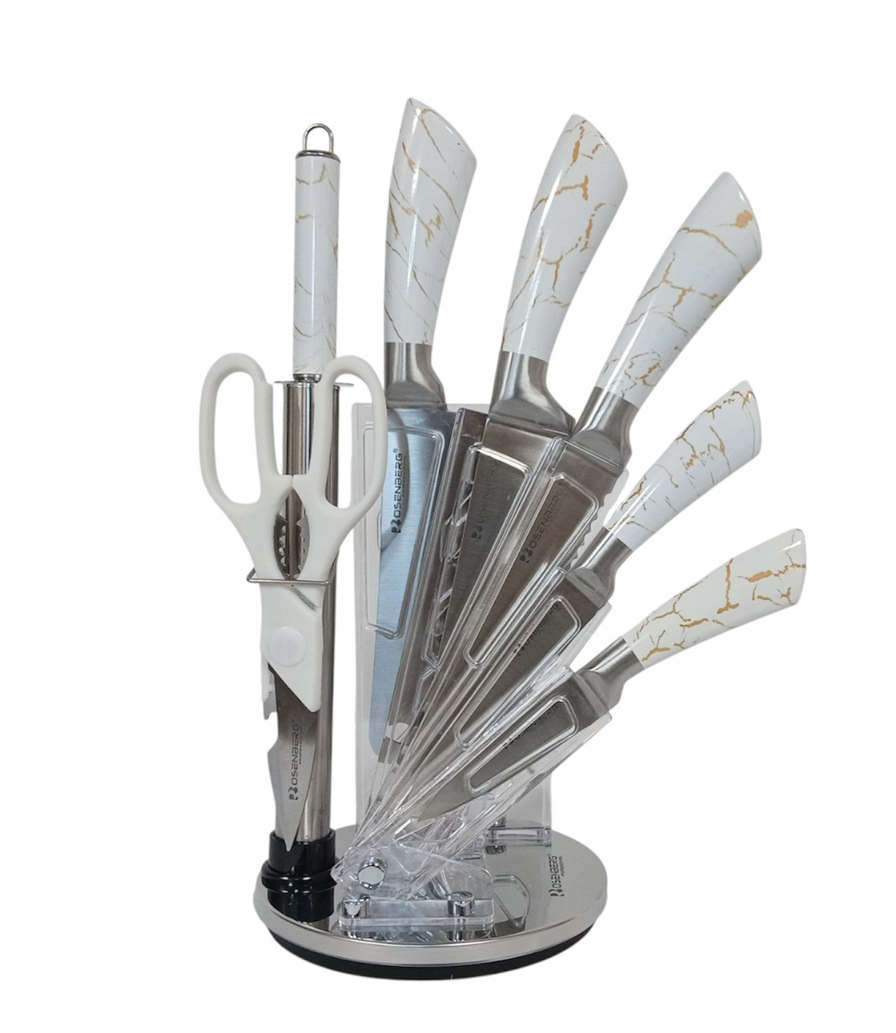 Socle de couteaux rotative