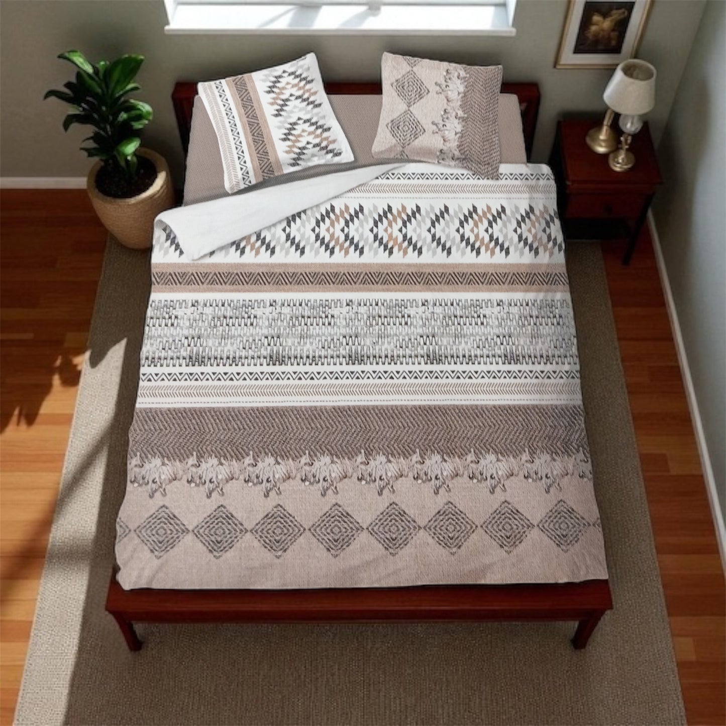 Parure de drap de lit 4 pièces