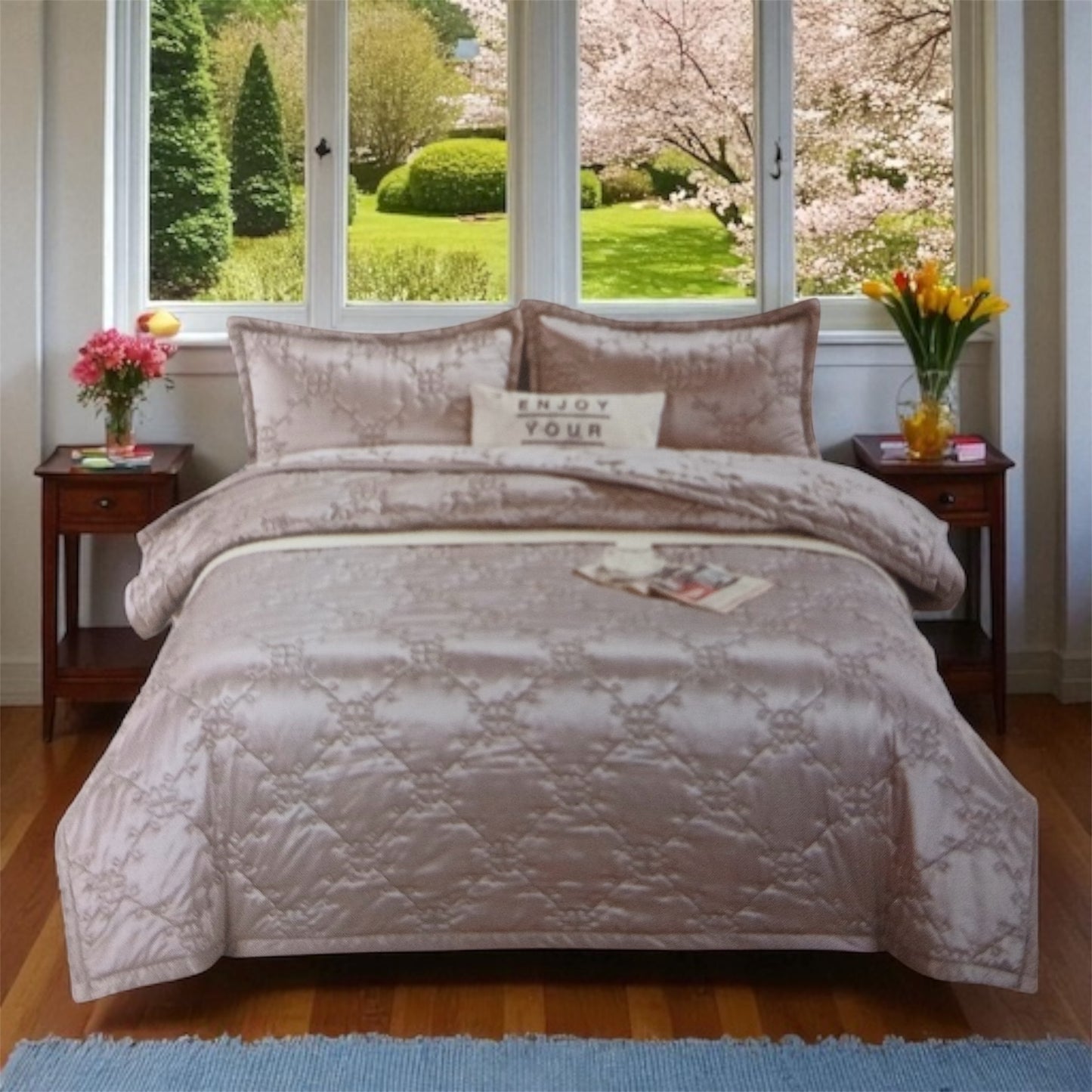 Couvre lits en satin