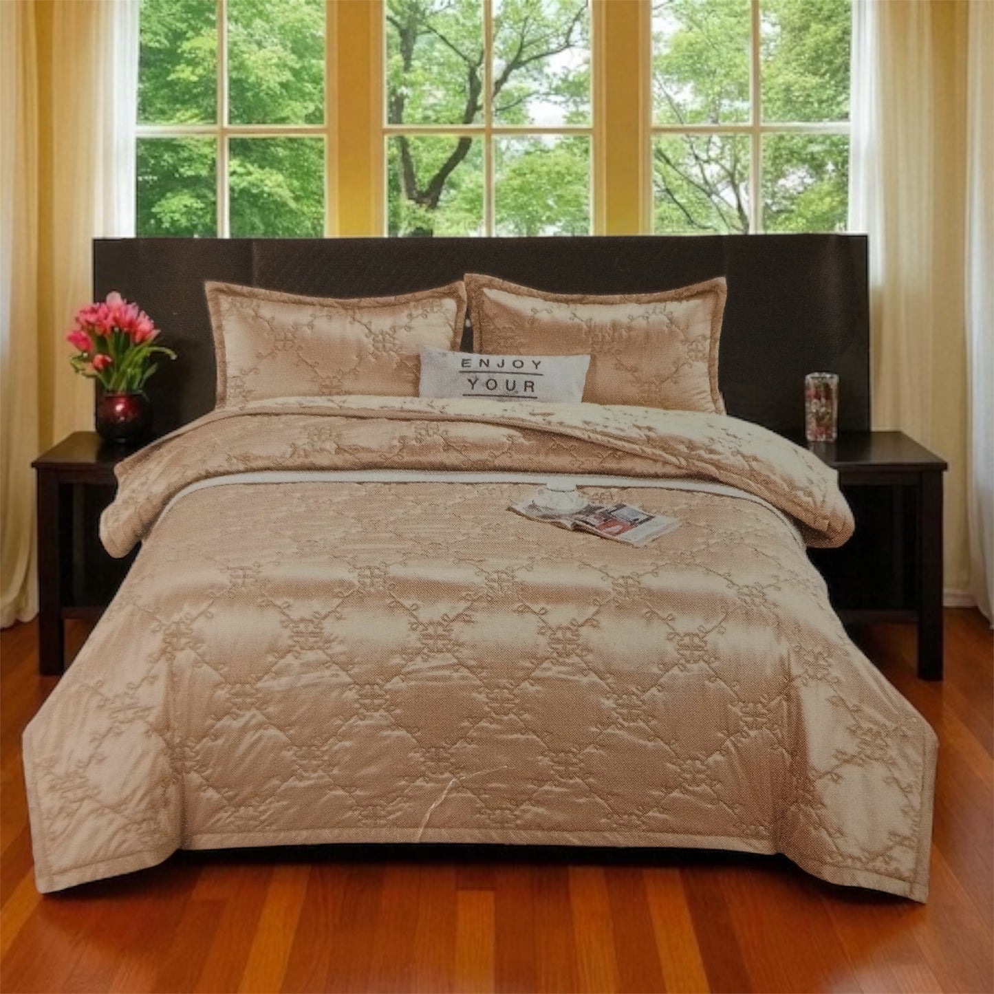 Couvre lits en satin