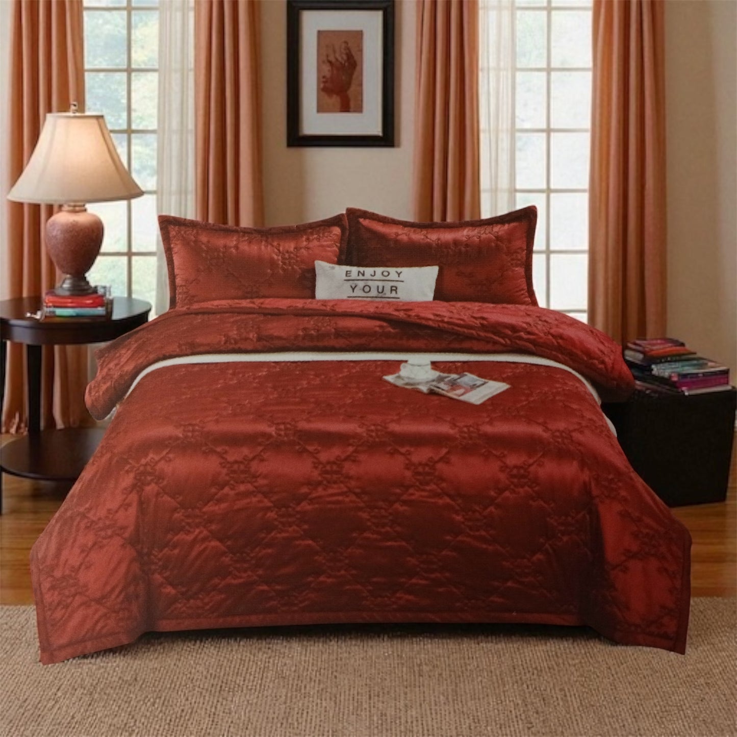 Couvre lits en satin