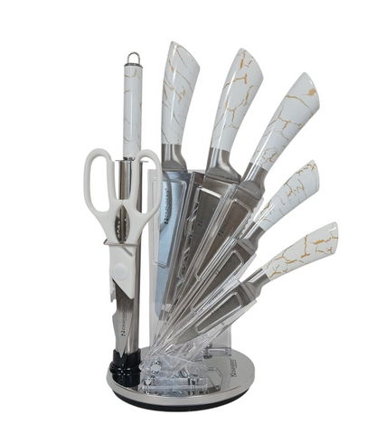 Socle de couteaux rotative