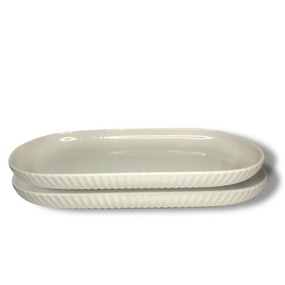 Lots de 2  assiettes longue